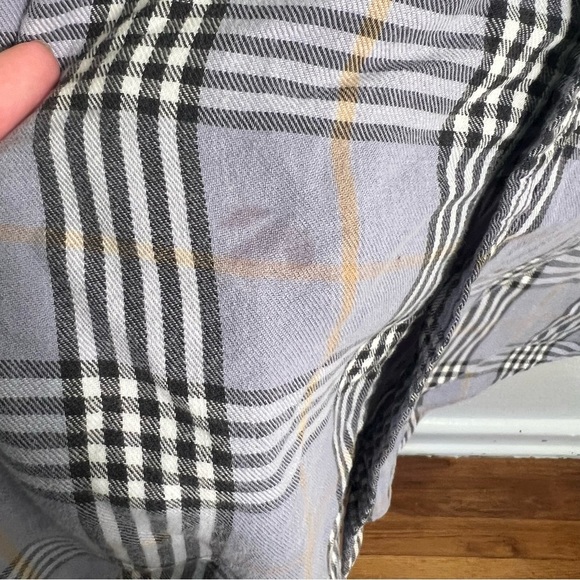 Vintage Sun River Clothing Flannel Button Down Blue Gray Plaid L - Picture 5 of 9